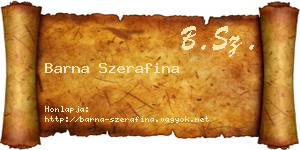 Barna Szerafina névjegykártya